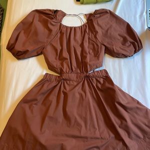 Abercrombie open back mini cutout dress